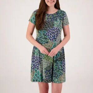 Connected Apparel Patterned A-Line Size 14